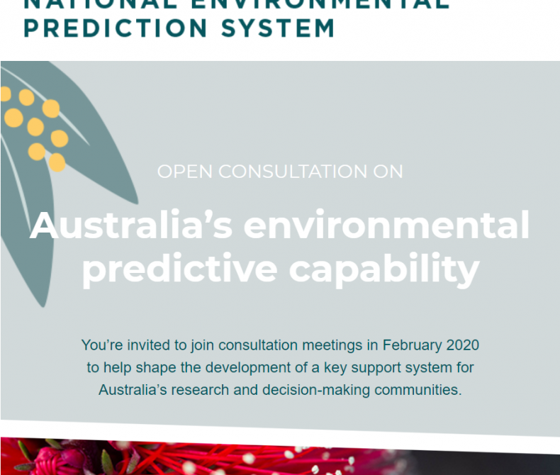 Text banner showing National Environmental Prediction System